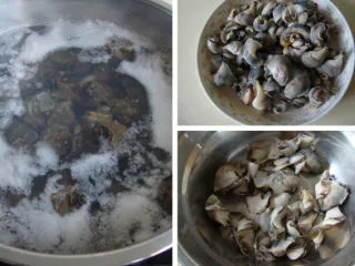 意式海螺沙拉,海螺煮熟，取螺头，洗净片成片备用