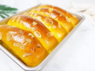 南瓜泥黄金软排包,成品