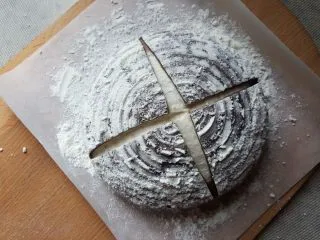 天然酵种割口欧包,割口