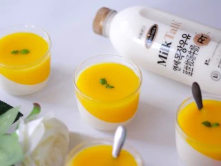 承味延世牛奶芒果布丁,成品图