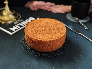 不消泡的可可戚风蛋糕,成品图