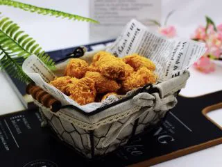 少油减脂的劲爆鸡米花,成品一