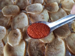 香辣孜然土豆片烤箱版,辣椒粉