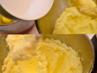 杏仁玛芬蛋糕 简单烘焙,分次加入细糖，继续搅拌至体积蓬松。