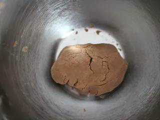 巧克力豆玛格丽特饼干,带上一次性手套,将面团抓匀到看不见干粉为止