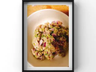 番茄肉酱蝴蝶面,搅拌好的肉酱泥如图