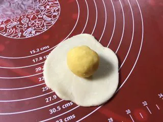 金沙奶黄馅老婆饼,包一个奶黄馅。