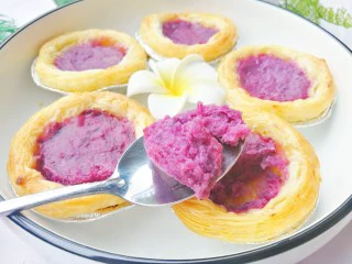 好吃到爆的紫薯流心塔,来吃一口～