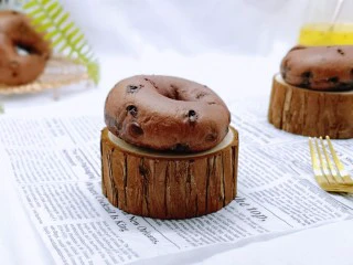 懒人必做~巧克力贝果,还可以从中间切开做三明治哈