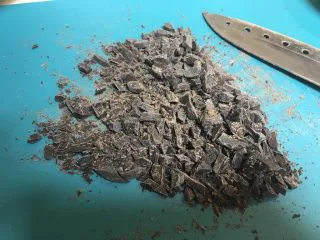 烘培小白入门：幸福满满的巧克力水果条,巧克力币切碎