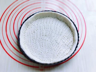 教你在家自制厚底牛肉披萨，做法简单，味道超赞,放入烤盘中，用叉子叉出洞洞眼。“防止高温烘烤后中间鼓起来”