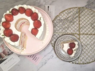 奶油草莓海绵蛋糕,完成get✔