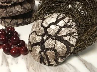 裂纹巧克力软饼干,成品。