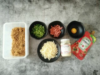 海苔肉松面包,准备馅料