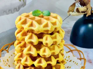 胡萝卜华夫饼,成品图