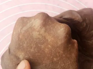 可可麻薯软欧包,即抻开面团能拉出大片薄膜 (大约揉面10-15分钟)