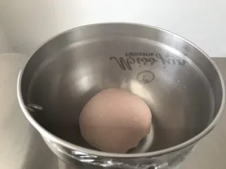 猪猪椰蓉小面包,面团入盆中，覆盖保鲜膜，28度发酵一个小时。