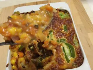 培根芝士焗饭,成品