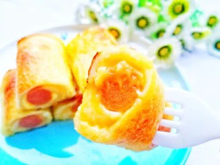 爆浆芝士火腿土司卷,来吃!