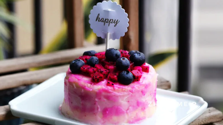 火龙果渐变蛋糕(宝宝辅食)