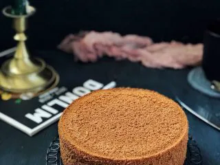 不消泡的可可戚风蛋糕,成品图