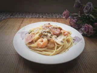 改版奶油意面,成品展示