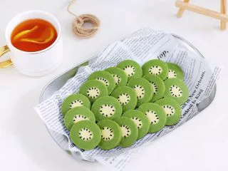 猕猴桃造型饼干,成品图。