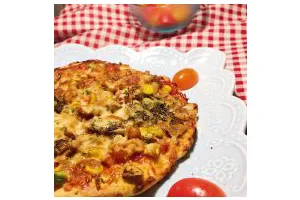 小白也会的奥尔良烤鸡腿披萨 「8寸薄脆版」