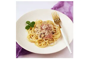 芝滋味浓滴【培根蘑菇白酱意面】