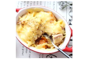 奶香南瓜鸡肉焗饭