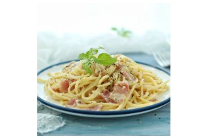 奶油蘑菇培根意面