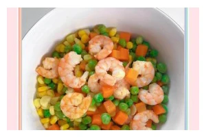 家常美食，三色虾仁做法
