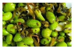雪菜炒毛豆，清爽美味（用雪菜提味，炒出营养好滋味）