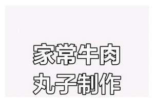 用牛肉做肉丸子的详细步骤（炸牛肉丸子的制作方法与技巧）