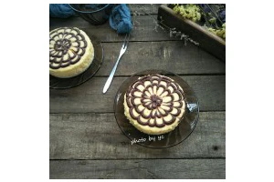 拉花半熟芝士蛋糕