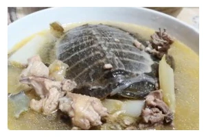 山药甲鱼汤——滋补养生的美味佳肴（山药、甲鱼、枸杞三味合煮，营养丰富，滋阴补肾）