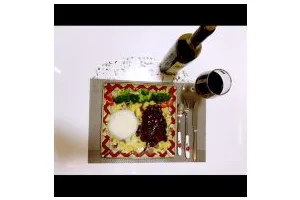 黑椒菲力牛排饭之情侣约会西餐