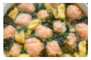 紫菜虾球汤的做法（家常汤菜，清爽味美）