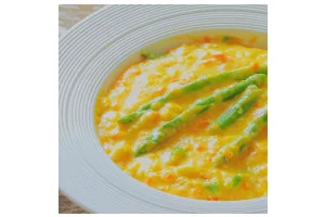 南瓜蔬菜浓汤 宝宝辅食，胡萝卜+奶粉+芦笋