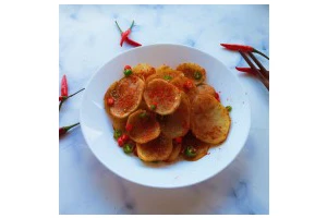 香辣孜然土豆片烤箱版