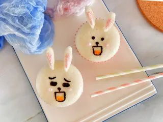 卡通立体可妮兔牛奶米糕,ok，简单又可爱！