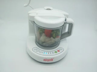 【宝宝辅食】鳕鱼什锦糊,打开辅食机蒸煮键，都是易熟的，所以按15分钟就可以，再按开启键，等待就可以，
