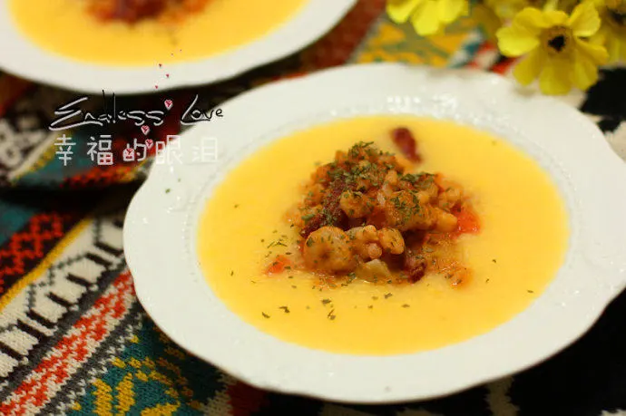 意式虾仁玉米粥
