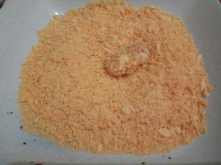 #咸味#盐酥鸡米花,最后裹一层面包糠