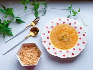 【宝宝辅食】12M+,虾松杂蔬炒饭,营养搭配:虾松杂蔬炒饭+金汤娃娃菜