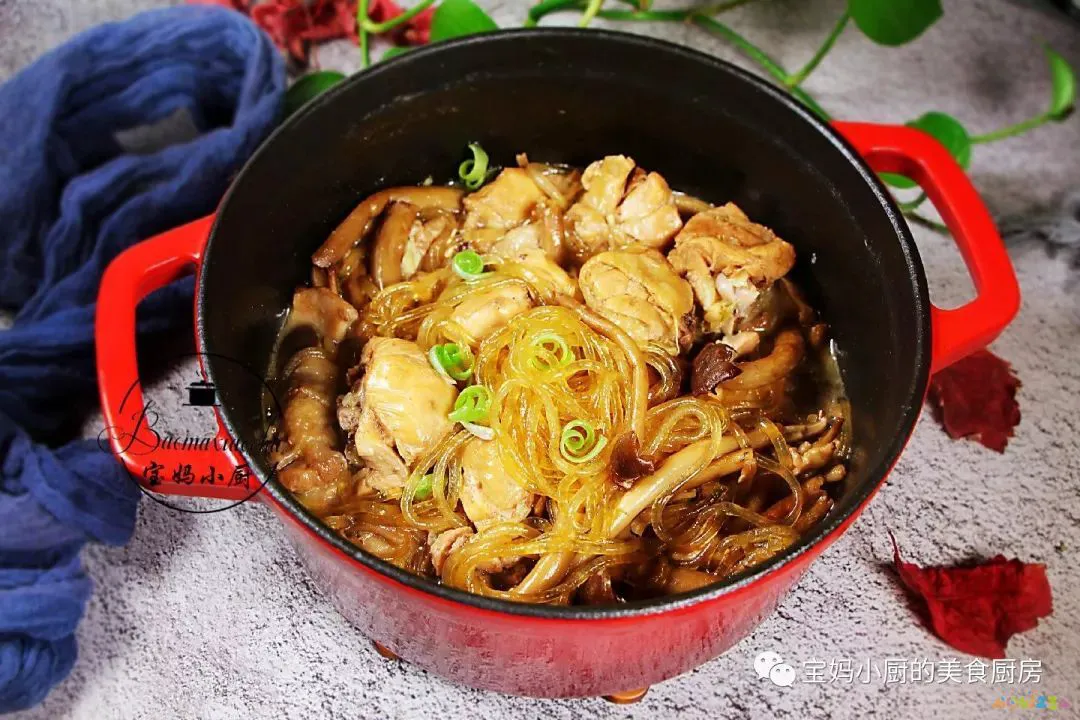 鸡肉炖粉条家常做法_鸡肉炖粉条的做法_红烧鸡肉炖粉条的做法