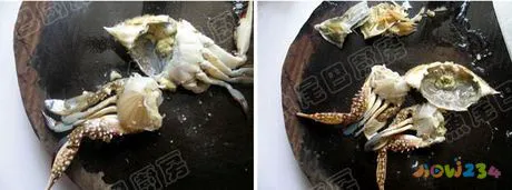 姜葱炒蟹的家常做法步骤5-6
