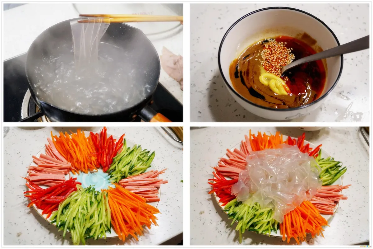 黄瓜拉皮家常凉菜做法大全_黄瓜拉皮怎么凉拌好吃_怎么做黄瓜拌拉皮