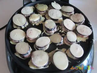 香煎茄盒的做法步骤9