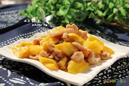 菠萝蜜炒肉片的做法